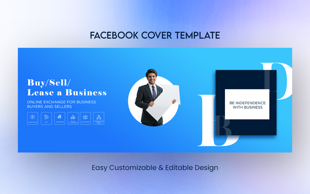 Free PSD facebook cover landing page business template