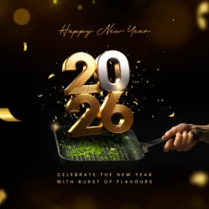 restaurant themed Free New Year flyer 2026